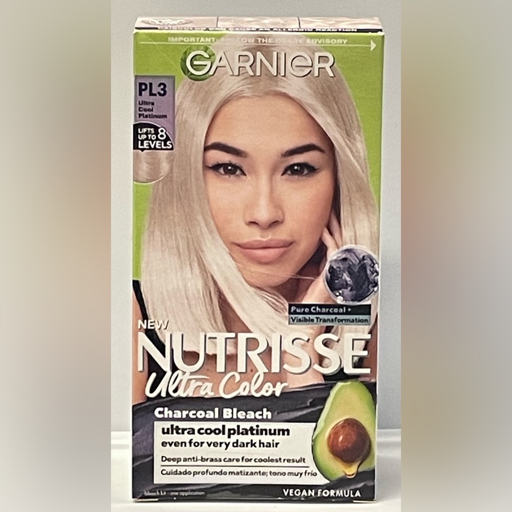 ✴️2/$11✴️Garnier Nutrisse Ultra Color Charcoal Bleach - #PL3 Ultra Cool Platinum
